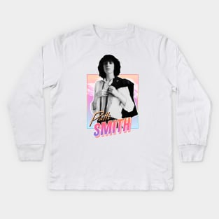 Patti Smith - Retro Kids Long Sleeve T-Shirt